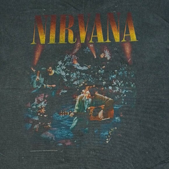 Urban Outfitters Nirvana Washed Black T-Shirt - Picture 3 of 4